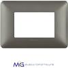 BTICINO AM4803MIR Placca 3 Moduli Iron in tecnopolimero Matix
