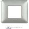 BTICINO AM4802MSL Placca 2 Moduli Silver in tecnopolimero Matix