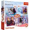 Trefl- Eine Reise ins Unbekannte, Disney Frozen 2 35 a 70 Elementi, 4 Set, Un Viaggio nell'ignoto, per Bambini da 4 Anni Puzzle, Singolo, Colore, 34323