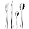 Amefa Set AMEFA Instinct 24 servizi in acciaio inoxPer 6 persone acciaio inox | Inox 18/0, finitura lucida, set di posate da 24 posti per 6 persone con coltelli da bistecca, adatto alla lavastoviglie