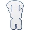 Italbaby, copriseggiolone Universale, Bianco con Bordatura Avio, in Puro Cotone. Made in Italy