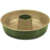 Guardini, Stampo ciambella Ø 25 cm, Acciaio con rivestimento antiaderente a base di Cera di Carnauba, Colore verde/beige, Made in Italy, Linea B-Nat