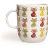 Excelsa Animals Tazza Mug Volpe, 400 ml, Porcellana, Bianco