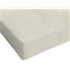 Italian Bed Linen Max Color Lenzuolo sotto Matrimoniale Maxi, 100% Cotone, Panna, 2 Posti Maxi
