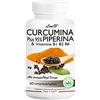 Line@Diet CURCUMINA Plus 95% | CURCUMINOIDI 950 MG | 100% NATURALE Curcuma e Piperina - potenziata con PIPERINA 1000 mg Alto Dosaggio (60 CPR) 20 VOLTE PIU' EFFICACE! Prodotto ITALIANO