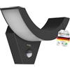 Oktaplex lighting, Lima Motion, Lampada LED Esterno con Sensore Movimento 9 m e 140°, Lampada LED Esterno 10 W Bianco Caldo, Applique Antracite IP 54