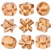 Holzsammlung Set da 9 Rompicapo Legno, Giochi Rompicapo Gioco Intelligenza, Classico Rompicapi Giocattoli di Legno 3D Puzzle Rompicapo Regalo per Adulti Bambini Adolescenti, Taglia Piccola 4.5cm