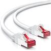 deleyCON 15m Cavo Patch CAT6 - S/FTP PIMF Schermatura - CAT-6 RJ45 Cavo di Rete Ethernet LAN Router DSL Switch Router Modem - Bianco