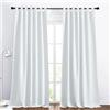 PONY DANCE Tende Oscuranti per Soggiorno con Passanti Tenda Oscurante Termica Isolante per Camera da Letto 2 Pezzi 140x245 CM, Bianco Grigiastro