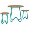 Novogratz - Set da bistrot per Esterni, 3 Pezzi, Colore: Turchese