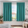 Deconovo Tende Oscuranti Camera da Letto 2 Pezzi, Termiche Isolanti, Tende Coprente e Moderne per Finestre Interni, 117x138 CM (Larghezza x Altezza), Turchese