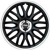 AUTO-STYLE J-Tec J15520 Set Di 4 Copricerchi Orden R 15 Pollici Nero/Argento + Anello Cromato, Chrome