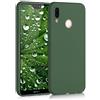 kwmobile Custodia Compatibile con Huawei P20 Lite Cover - Back Case per Smartphone in Silicone TPU - Protezione Gommata - verde scuro