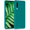 kwmobile Custodia Compatibile con Huawei P30 Cover - Back Case per Smartphone in Silicone TPU - Protezione Gommata - petrolio matt
