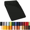 CelinaTex Relax Lenzuola ad Angoli Elastici, Cotone, Nero, 140 x 200-160 x 220 cm