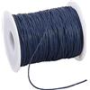 PH PandaHall 91m Filo Cotone Cerato 1mm Filo Cerato Blu per Bracciali, Cordoncino Cerati per Collane Braccialetti Creazione di Gioielli Natalizio Macramè Artigianato Fai Da Te