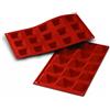Silikomart | SF008 Stampo in Silicone per Monoporzioni PIRAMIDI, Antiaderente, 15 cavità, Confezione da 1 Stampo per Dolci, 36 x 36 h 22 mm, Made in Italy