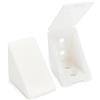 Sossai 40 x sossai® Staffa Angolare / Angelo Retto Staffe / Connettore Angolare (40 pz.) | BT1, 4 fori | Colore: bianco | Materiale: Plastica