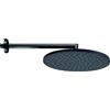 Bossini - Soffione doccia tondo Bossini Cosmo nero opaco diametro 280 mm e braccio 400 mm