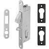 KOTARBAU® Serratura a gancio H-35 serratura per porta scorrevole a gancio Serratura a chiusura zincata antiruggine Piastra di bloccaggio, argento