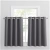 PONY DANCE Tende Oscuranti Corte per Interni 2 Pezzi L 132 x A 90 cm Tende Termiche Isolanti Camera da Letto Curtains Cucina per Finestre con Anelli, Grigio