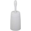 Addis - Set di scopino Rotondo in Finta Rattan, con detergente Interno, Grigio Chiaro, Toilet Set