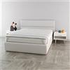Italian Bed Linen Topper Matrimoniale 160x195 cm Elegant Made in Italy Trapuntato con Elastici per Massimo Comfort