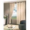 Home Collection MON116 Tenda Monaco Jacquard, Poliestere, Naturale, 140x290 cm