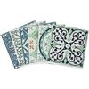 Plage 260577 Smooth - Tiles Piastrelle Sticker Cemento Piastrelle Evora [6 Foglio 15 x 15 cm; 5.90 X 5.90], Vinile, Green, 15 x 0,1 x 15 cm