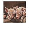 Louise Brown Il Gruppo di Arte Louise Marrone (Oink) - Stampa Artistica 40 x 40 cm, Carta, Multicolore, 40 x 40 x 1.3 cm