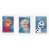Vervaco - Kit per Punto Croce: Biglietti di Auguri: Frozen - Elsa, Olaf & Anna (Set da 3), Assortiti, Set da 3