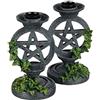 Nemesis Now, Candeliere invecchiato con pentacolo, da 13,4 cm, colore grigio