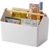 YAMAZAKI 3465 FAVORI Storage Box, white, Polypropylene / Wood, 37 x 21 x 24 cm