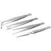 FIXPOINT Set 4 pinzette di precisione in acciaio