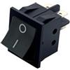 LSC ISOLANTI ELETTRICI Interruttore bipolare con autoritorno 15A - 250V nero TUV