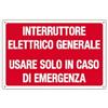 LSC ISOLANTI ELETTRICI Cartello interruttore elettrico generale 300X200 in alluminio