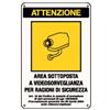 LSC ISOLANTI ELETTRICI Cartello area videosorvegliata 300X200 in alluminio