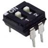 Life Dip switch 2 poli per circuiti stampati passo 2,54 mm TCS black