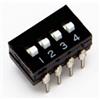 Life Dip switch 4 poli per circuiti stampati passo 2,54 mm TCS black