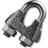 LSC ISOLANTI ELETTRICI Morsetto M3/M4 a cavallotto zincato per funi metalliche base in ghisa
