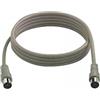 LSC ISOLANTI ELETTRICI Prolunga coassiale antenna TV spina/spina 9,5 mm 2 mt bianco