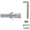 Elematic 100 Tasselli 6X30 con collarino completo di vite a gancio medio EB/P2 per fissaggi leggeri universali