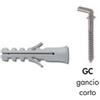 Elematic 100 Tasselli 6X30 con collarino completi di vite a gancio corto EB/P4 per fissaggi leggeri universali