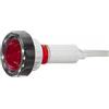 ELCART Segnalatore luminoso al neon 220V rosso diametro 20 mm a chiusura stagna