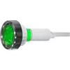 LSC ISOLANTI ELETTRICI Segnalatore luminoso al neon 24V verde diametro 20 mm a chiusura stagna