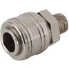SILVERLINE Raccordo Europeo ad attacco rapido filettatura maschio BSP 1/4 lunghezza 42 mm