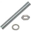 LSC ISOLANTI ELETTRICI Niples 300 mm in metallo filetto M10X1 completo di dado e rondella