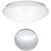 Elcart Superlight Plafoniera LED da soffitto bianco naturale 22W IP53 bianca diametro 35cm