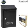 EDM product Cassetta postale nera in acciaio misura 210x60x300 mm