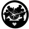 Instant Karma Clocks Orologio in Vinile da Parete Cartoon Amore Love Topi Topolini, Pensiero, Donna, Uomo
